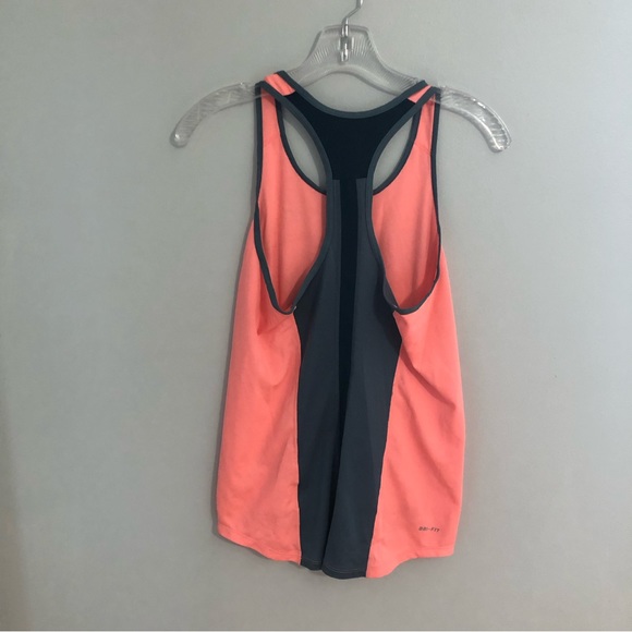 Nike Dri-Fit Orange & Gray Racerback Work Out Tank, Size Small - Picture 6 of 11